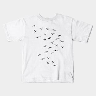 Flock of Birds in the Sky Kids T-Shirt